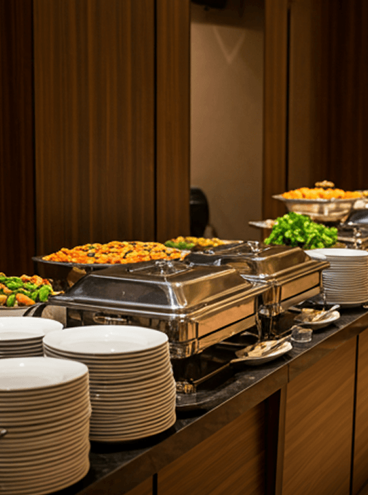 Large scale catering buffet